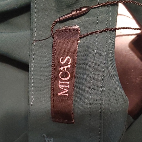 Chiffon Crop Top Blouse Women's XL Emerald Green Long Sleeve Coquette Girl Y2K - Picture 2 of 9